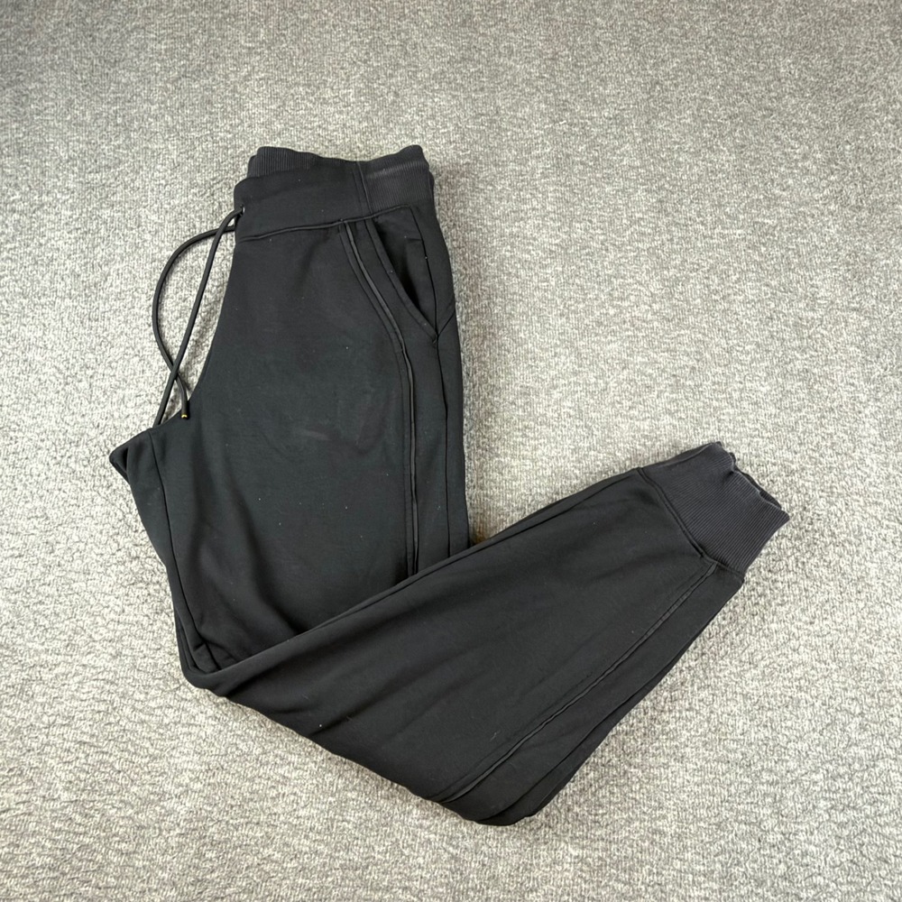 Athleta Jogger Pants Women's XS Black Fleece Lined Drawstring Activewear